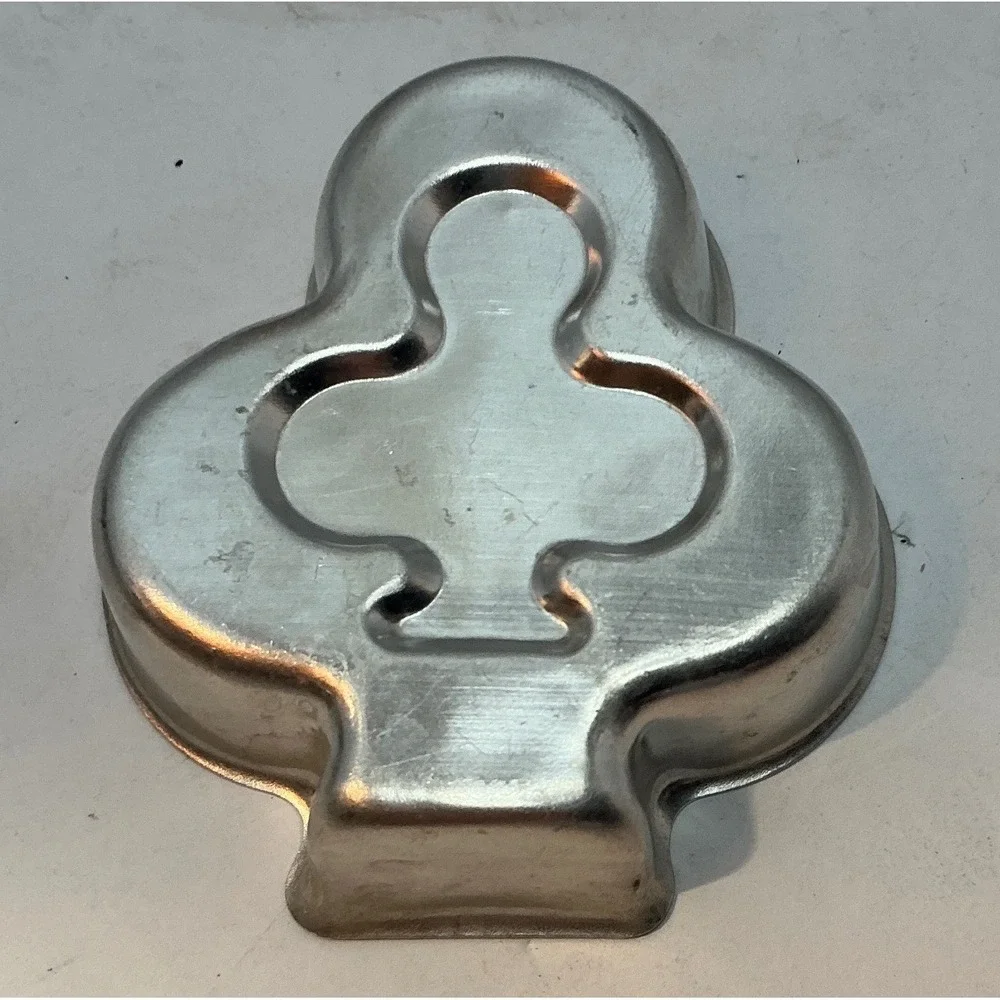 Vintage Playing Card Suit Mini Cake Jello Molds‎ Aluminum Set of 4